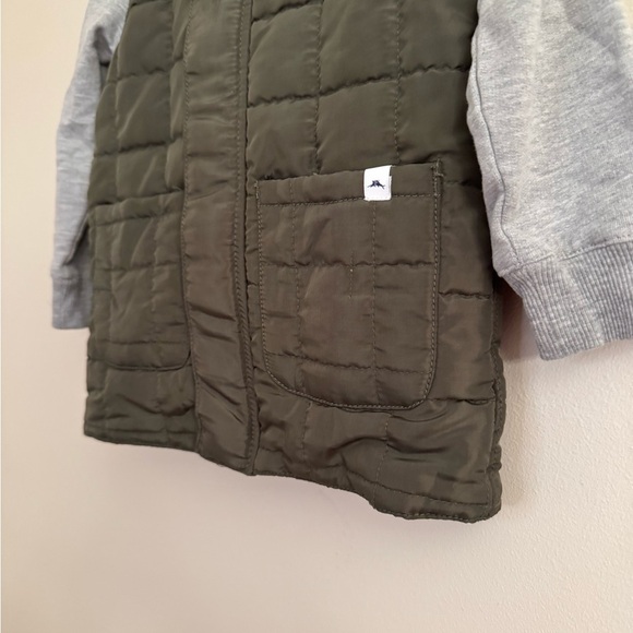 Tommy Bahama Kids Boys Quilted Jacket with Sleeves Size 2T Olive Green and Grey - Picture 6 of 10